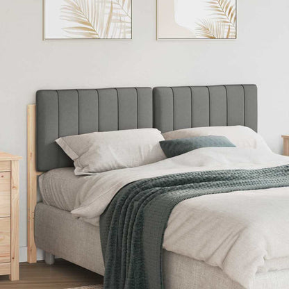 vidaXL Gepolstertes Kopfteil mit Kopfteil Braun und Hellgrau 135 cm