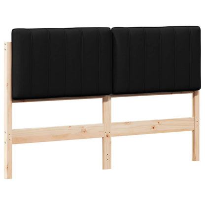 vidaXL Gepolstertes Kopfteil mit Kopfteil Braun und Schwarz 135 cm
