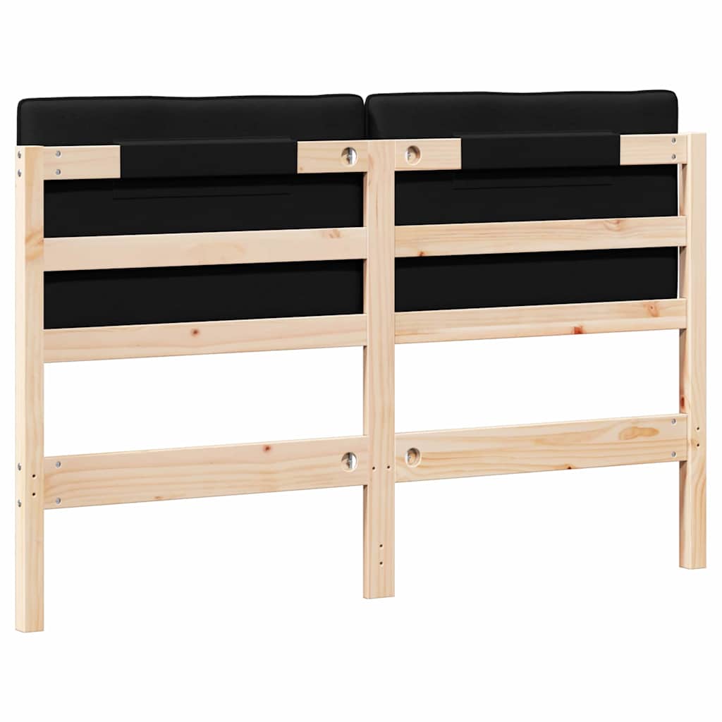 vidaXL Gepolstertes Kopfteil mit Kopfteil Braun und Schwarz 135 cm