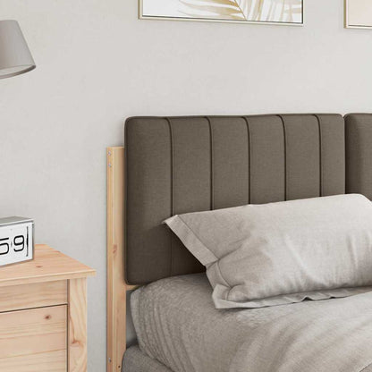 vidaXL Gepolstertes Kopfteil mit Kopfteil Braun und Taupe 135 cm