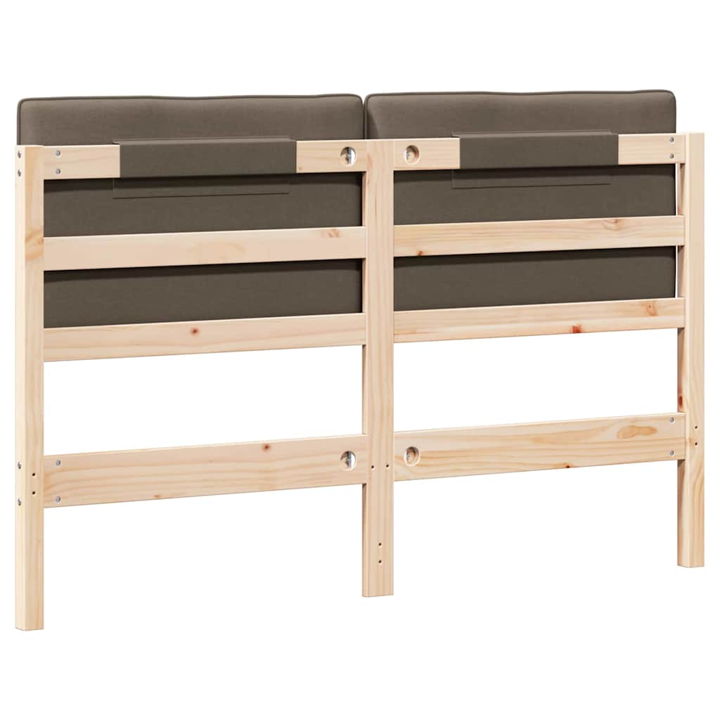 vidaXL Gepolstertes Kopfteil mit Kopfteil Braun und Taupe 135 cm