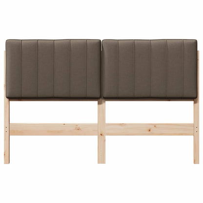 vidaXL Gepolstertes Kopfteil mit Kopfteil Braun und Taupe 135 cm