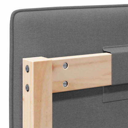 vidaXL Gepolstertes Kopfteil mit Kopfteil Braun und Hellgrau 120 cm