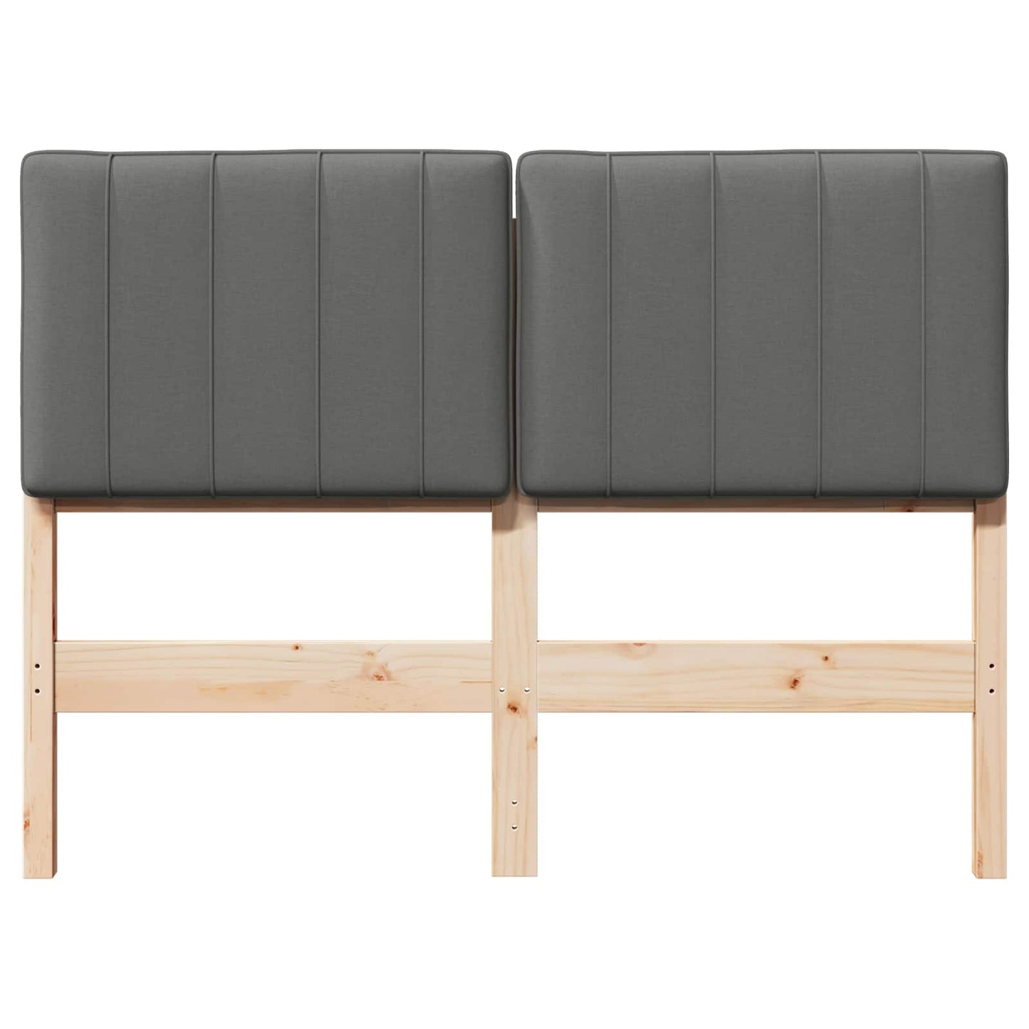 vidaXL Gepolstertes Kopfteil mit Kopfteil Braun und Hellgrau 120 cm