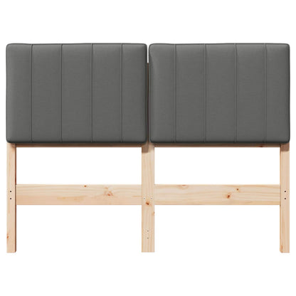 vidaXL Gepolstertes Kopfteil mit Kopfteil Braun und Hellgrau 120 cm