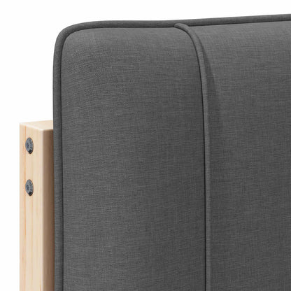 vidaXL Gepolstertes Kopfteil mit Kopfteil Braun und Dunkelgrau 120 cm
