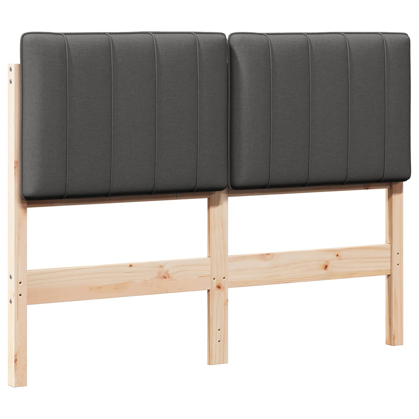 vidaXL Gepolstertes Kopfteil mit Kopfteil Braun und Dunkelgrau 120 cm