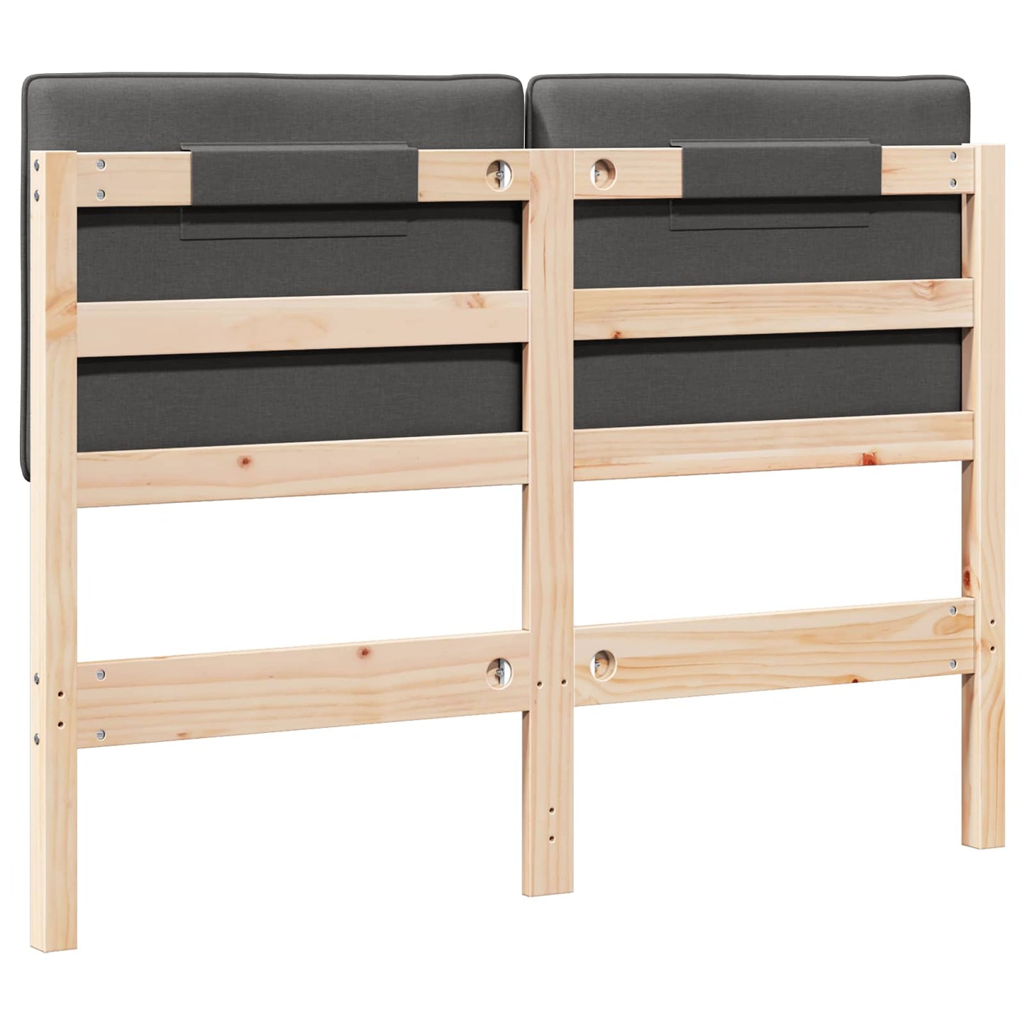 vidaXL Gepolstertes Kopfteil mit Kopfteil Braun und Dunkelgrau 120 cm