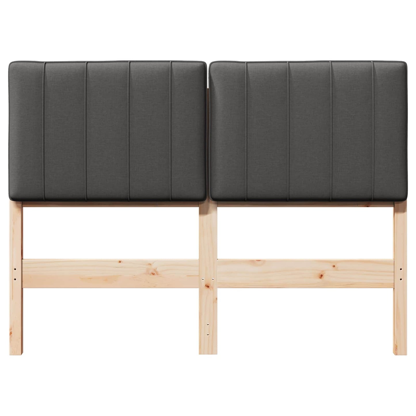 vidaXL Gepolstertes Kopfteil mit Kopfteil Braun und Dunkelgrau 120 cm