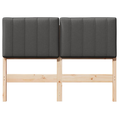 vidaXL Gepolstertes Kopfteil mit Kopfteil Braun und Dunkelgrau 120 cm