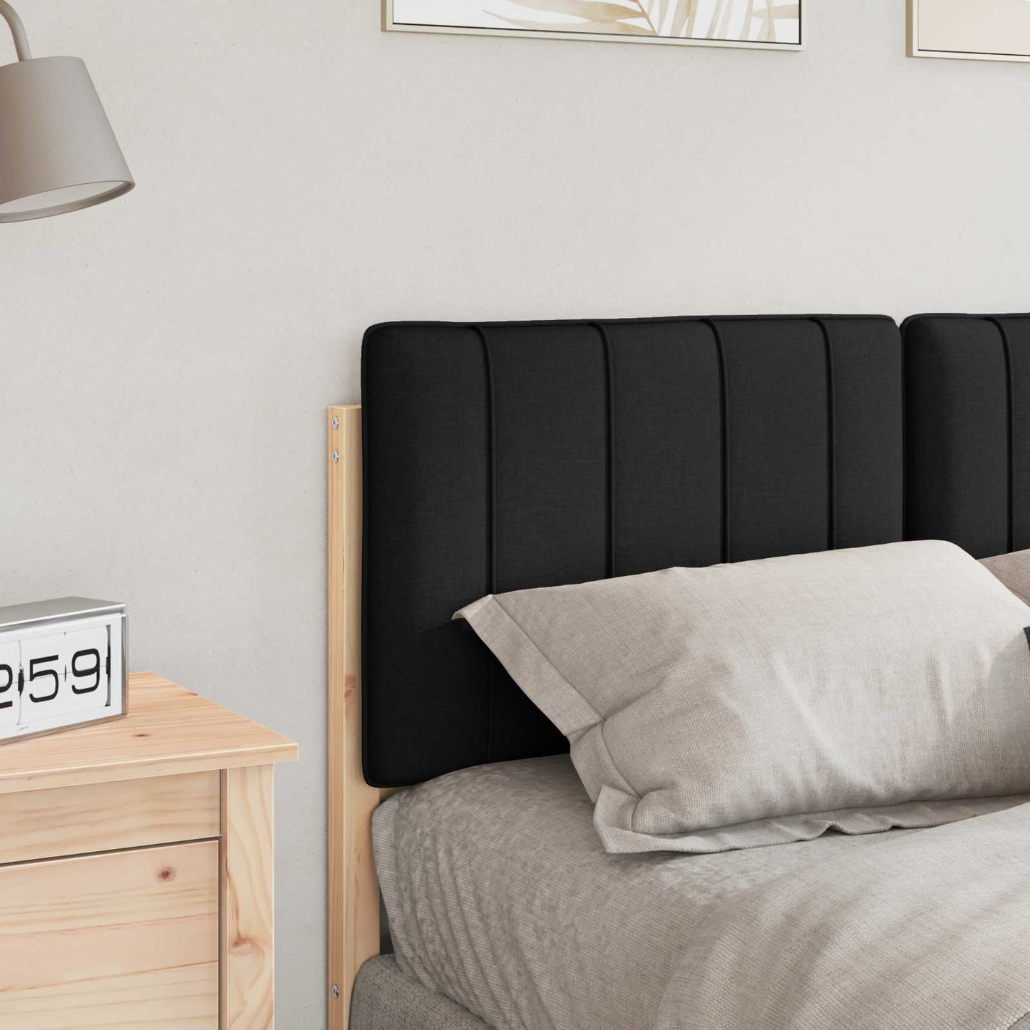 vidaXL Gepolstertes Kopfteil mit Kopfteil Braun und Schwarz 120 cm