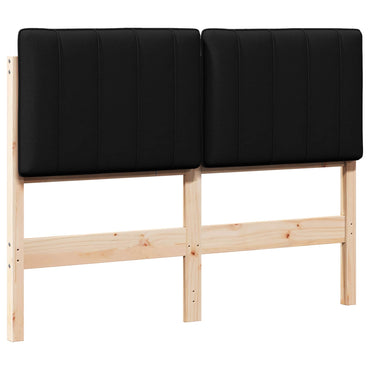 vidaXL Gepolstertes Kopfteil mit Kopfteil Braun und Schwarz 120 cm