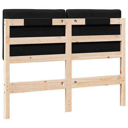 vidaXL Gepolstertes Kopfteil mit Kopfteil Braun und Schwarz 120 cm