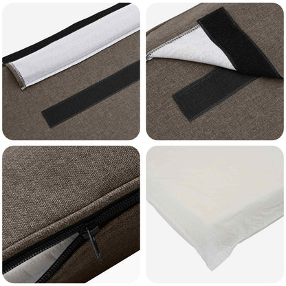 vidaXL Gepolstertes Kopfteil mit Kopfteil Braun und Taupe 120 cm