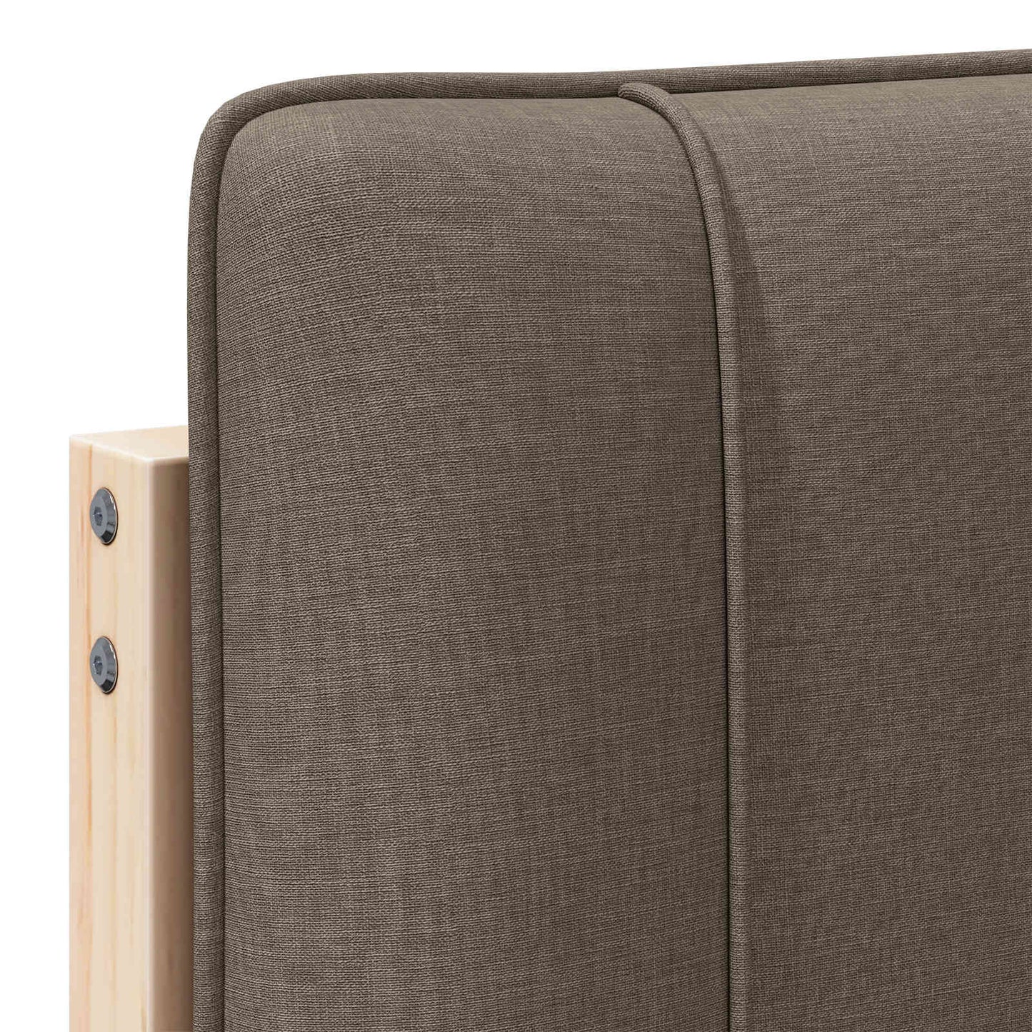 vidaXL Gepolstertes Kopfteil mit Kopfteil Braun und Taupe 120 cm