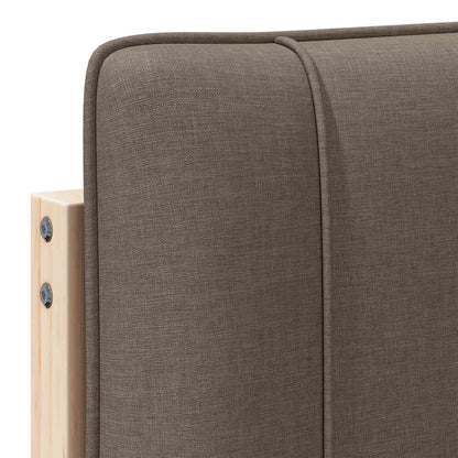 vidaXL Gepolstertes Kopfteil mit Kopfteil Braun und Taupe 120 cm