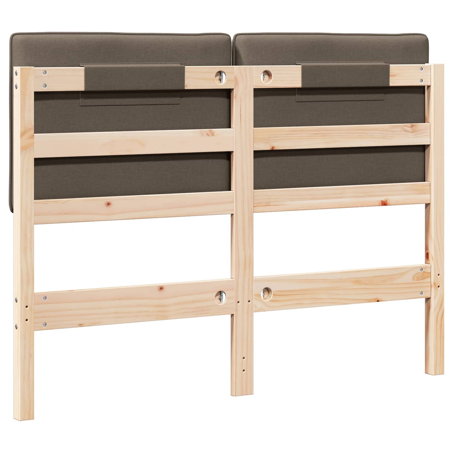 vidaXL Gepolstertes Kopfteil mit Kopfteil Braun und Taupe 120 cm