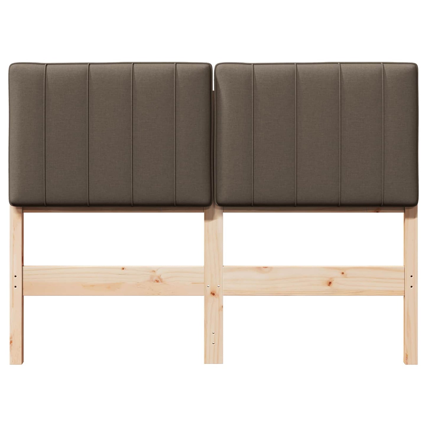 vidaXL Gepolstertes Kopfteil mit Kopfteil Braun und Taupe 120 cm