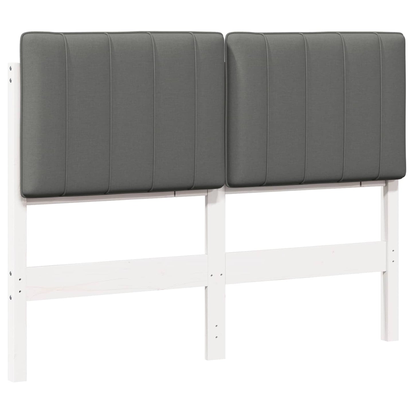 Gepolstertes Kopfteil mit Kopfteil Weiß und Hellgrau 120 cm