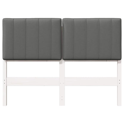 Gepolstertes Kopfteil mit Kopfteil Weiß und Hellgrau 120 cm