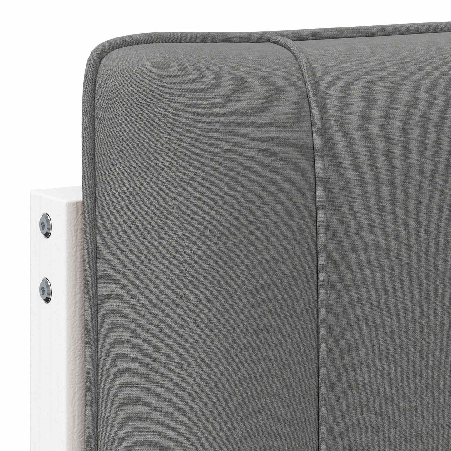 vidaXL Gepolstertes Kopfteil mit Kopfteil Weiß und Hellgrau 100 cm