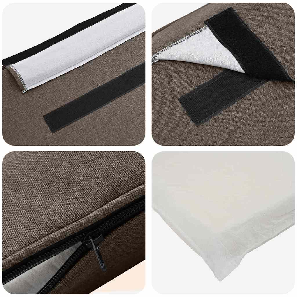 vidaXL Gepolstertes Kopfteil mit Kopfteil Braun und Taupe 90 cm