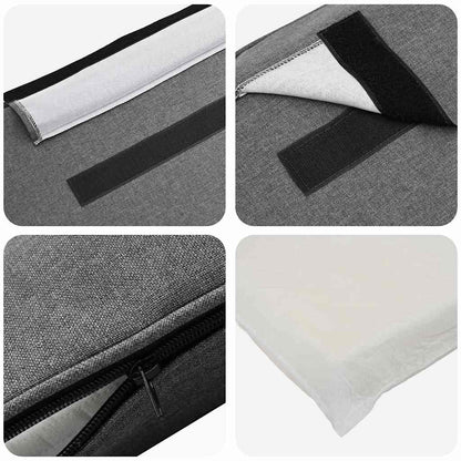 Gepolstertes Kopfteil mit Kopfteil Braun und Hellgrau 75 cm