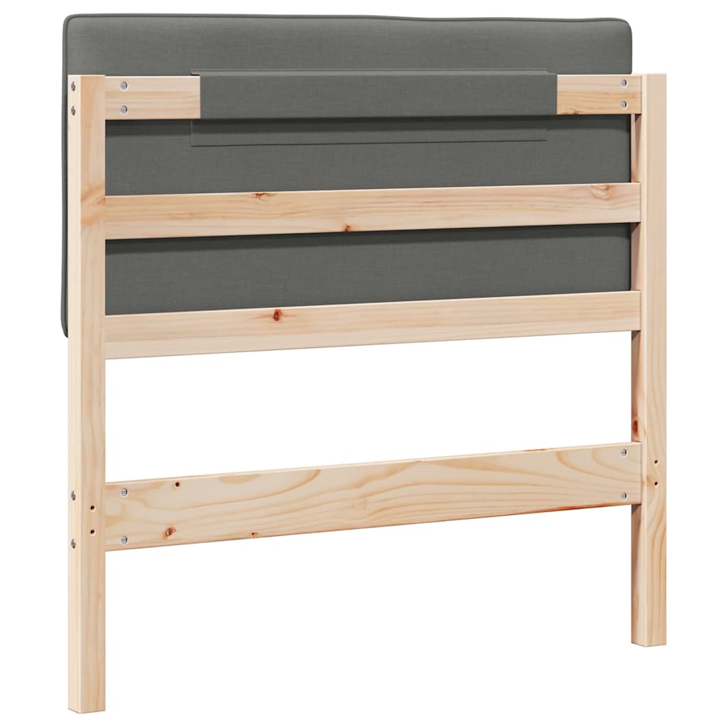 Gepolstertes Kopfteil mit Kopfteil Braun und Hellgrau 75 cm