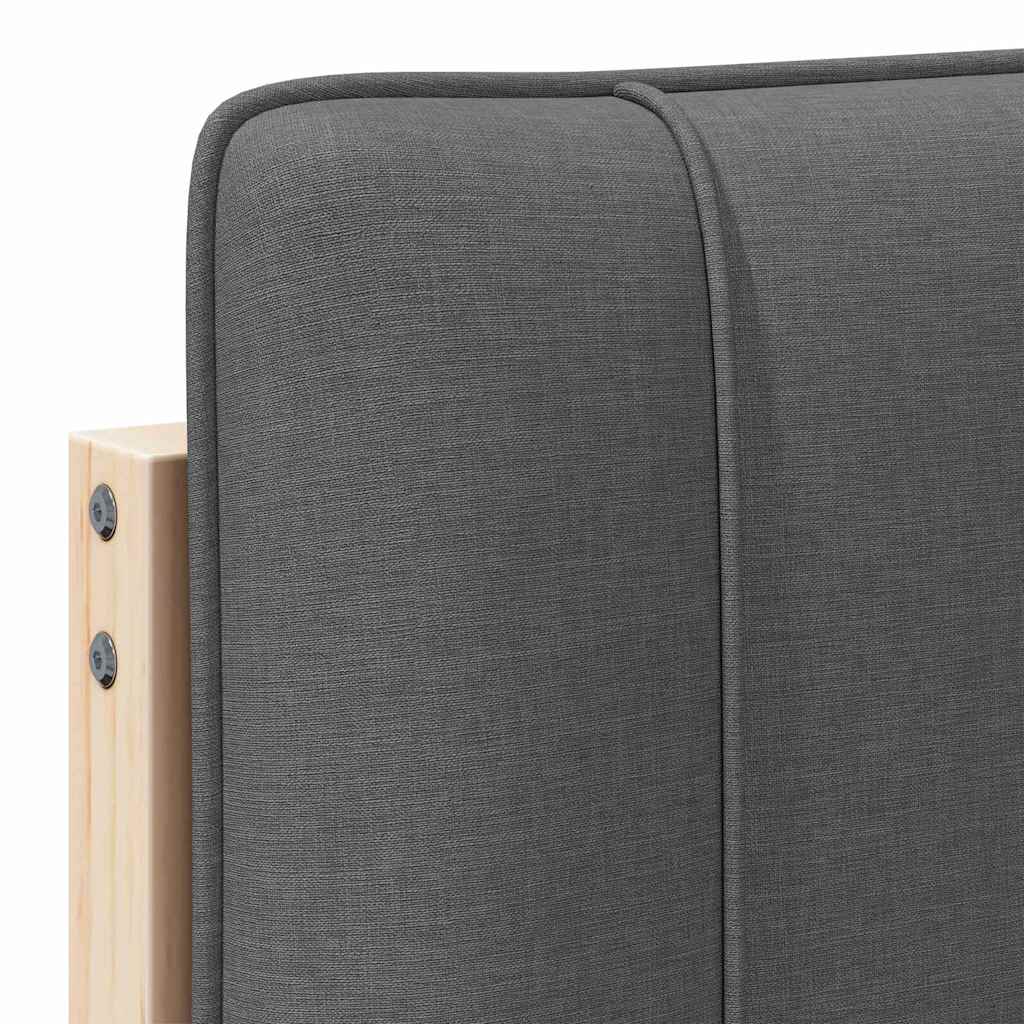 vidaXL Gepolstertes Kopfteil mit Kopfteil Braun und Dunkelgrau 75 cm