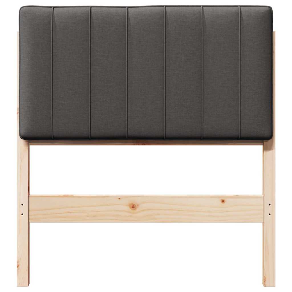 vidaXL Gepolstertes Kopfteil mit Kopfteil Braun und Dunkelgrau 75 cm