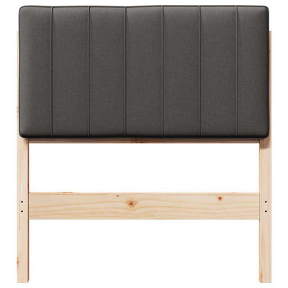vidaXL Gepolstertes Kopfteil mit Kopfteil Braun und Dunkelgrau 75 cm