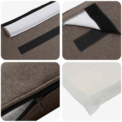 vidaXL Gepolstertes Kopfteil mit Kopfteil Braun und Taupe 75 cm