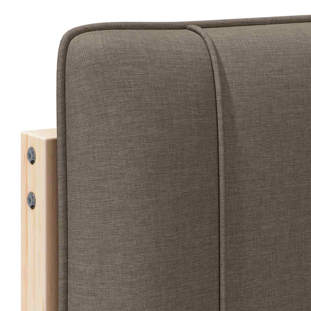 vidaXL Gepolstertes Kopfteil mit Kopfteil Braun und Taupe 75 cm