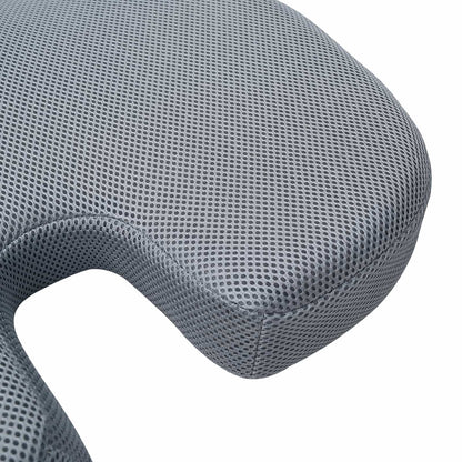 vidaXL Sitzkissen mit Kissen Grau 47 x 37 x 8 cm Mit Netz