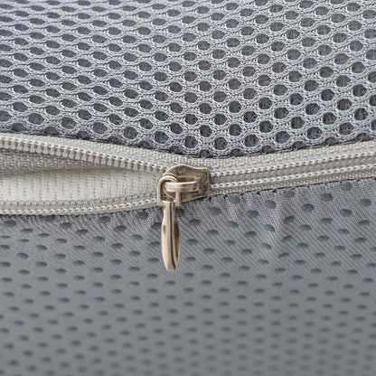 vidaXL Sitzkissen mit Kissen Grau 47 x 37 x 8 cm Mit Netz