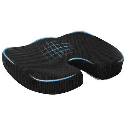 vidaXL Sitzkissen mit Kissen Schwarz 47 x 36,5 x 8 cm Mit Netz