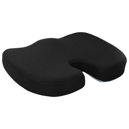 vidaXL Sitzkissen mit Kissen Schwarz 47 x 36,5 x 8 cm Mit Netz