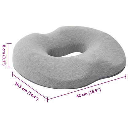 Sitzkissen Einfarbig Hellgrau 42 x 36,5 x 8 cm Viscoschaum