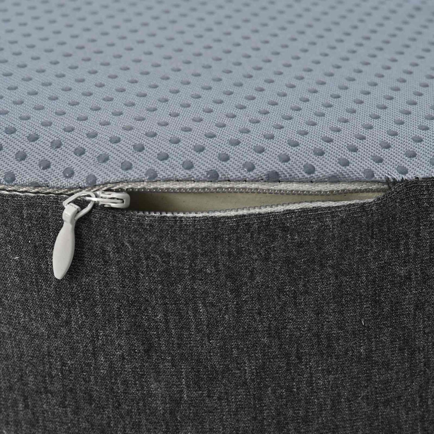 vidaXL Kopfkissen mit Kissen Dunkelgrau 50 x 43 x 10 cm Baumwolle