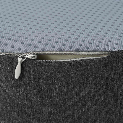 vidaXL Kopfkissen mit Kissen Dunkelgrau 50 x 43 x 10 cm Baumwolle