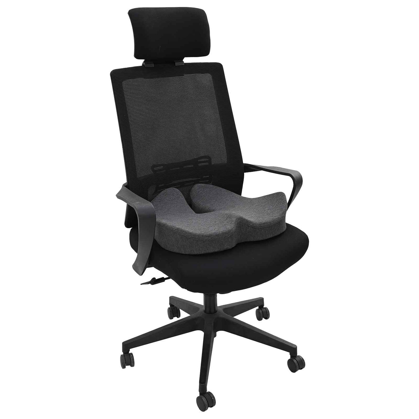 vidaXL Kopfkissen mit Kissen Dunkelgrau 50 x 43 x 10 cm Baumwolle
