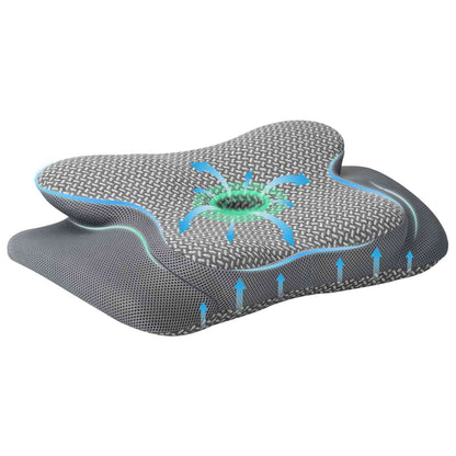 Nackenstützkissen Einfarbig Grau 58 x 38 x 12 cm Viscoschaum