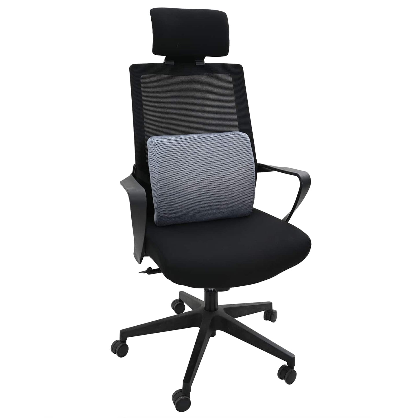 Rücken Kissen Einfarbig Grau 36 x 30 x 12 cm Viscoschaum