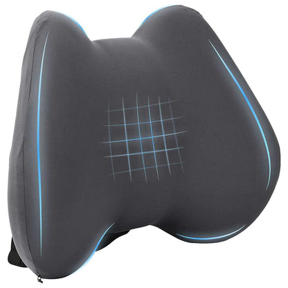 Rücken Kissen Einfarbig Grau 40 x 32 x 14 cm Viscoschaum