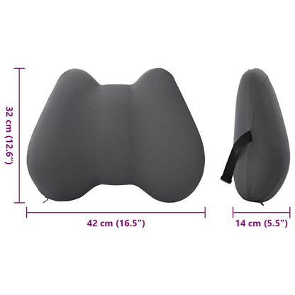 Rücken Kissen Einfarbig Grau 40 x 32 x 14 cm Viscoschaum