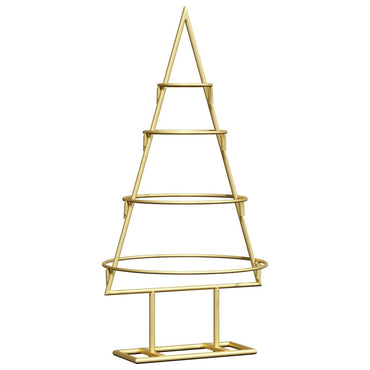 vidaXL Metall Weihnachtsbaum Gold 60 cm Pulverbeschichteter Stahl