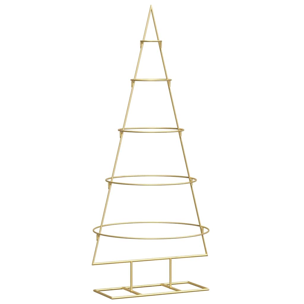 vidaXL Metall Weihnachtsbaum Gold 124,5 cm Pulverbeschichteter Stahl