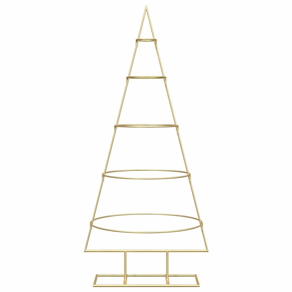 vidaXL Metall Weihnachtsbaum Gold 124,5 cm Pulverbeschichteter Stahl