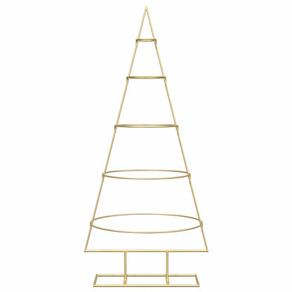 vidaXL Metall Weihnachtsbaum Gold 124,5 cm Pulverbeschichteter Stahl
