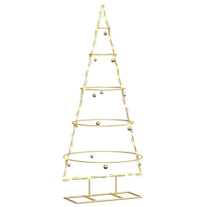 vidaXL Metall Weihnachtsbaum Gold 124,5 cm Pulverbeschichteter Stahl